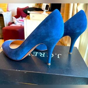 J. Crew blue suede pumps
